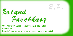 roland paschkusz business card